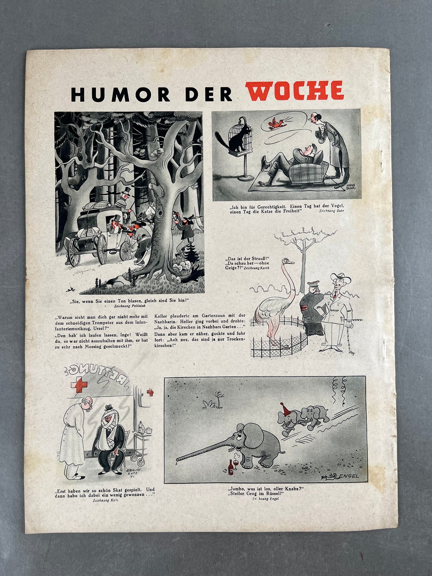 WW2 Tysk "Die Woche" Blad. Original.