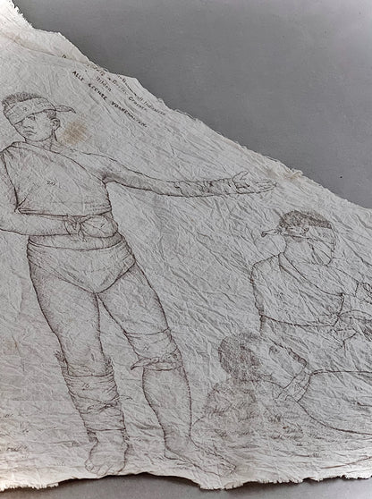 WW1 Tysk Feltforbinding med vejledning trykt. En af de bedre. Dekorativ. Original.