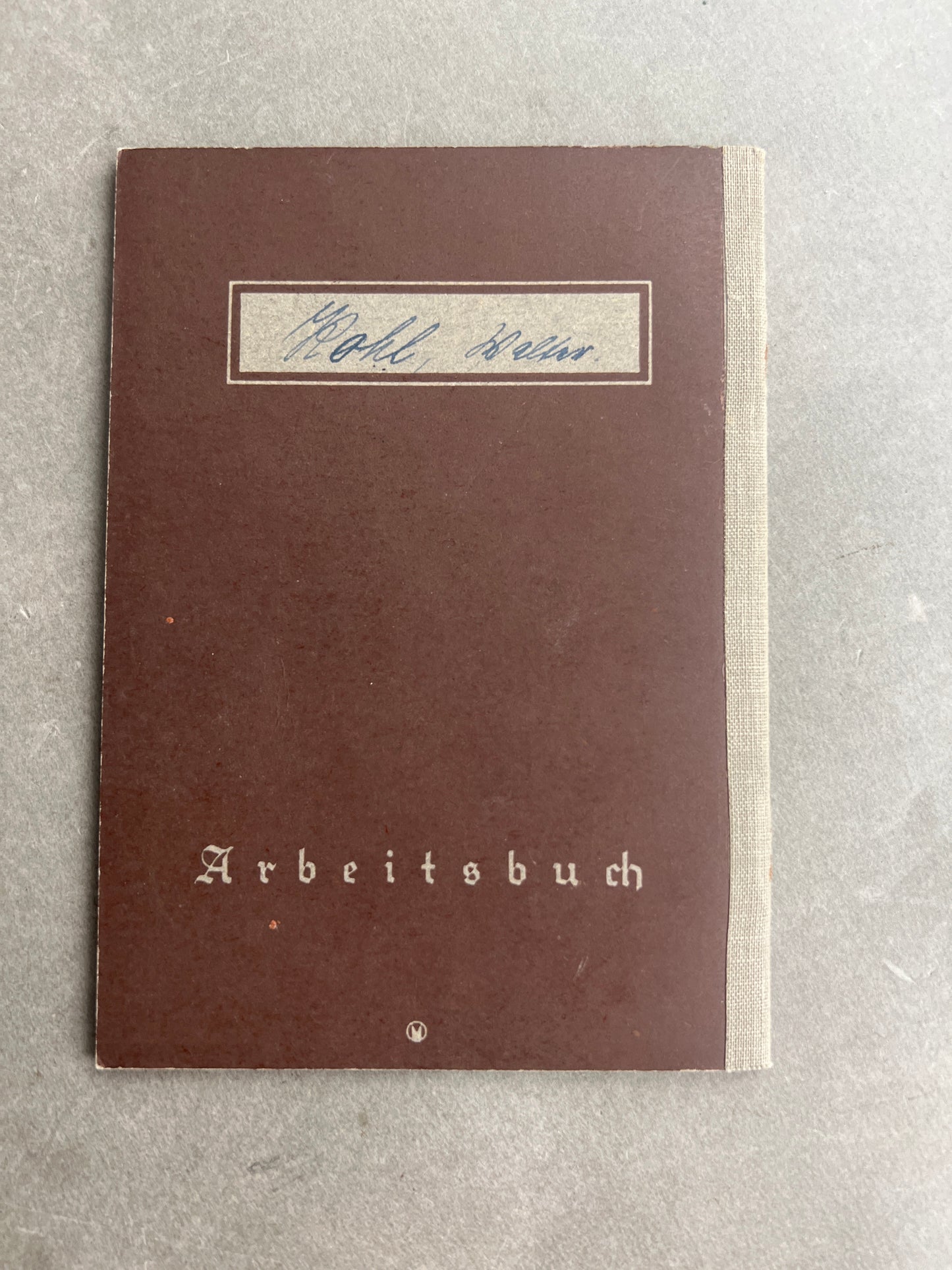 WW2 Tysk Arbeitsbuch. Original.