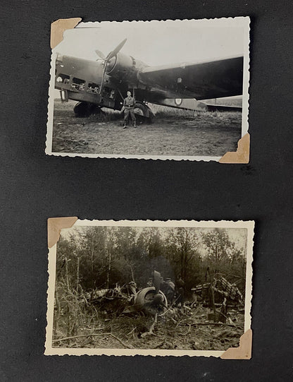 WW2 Tysk Wehrmacht Fotoalbum 1940'erne. MANGE(!) gode billeder fra felttoget i Frankrig. Original.