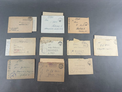 WW2 Tysk Feldpost Lot. 10 Stk. Original.