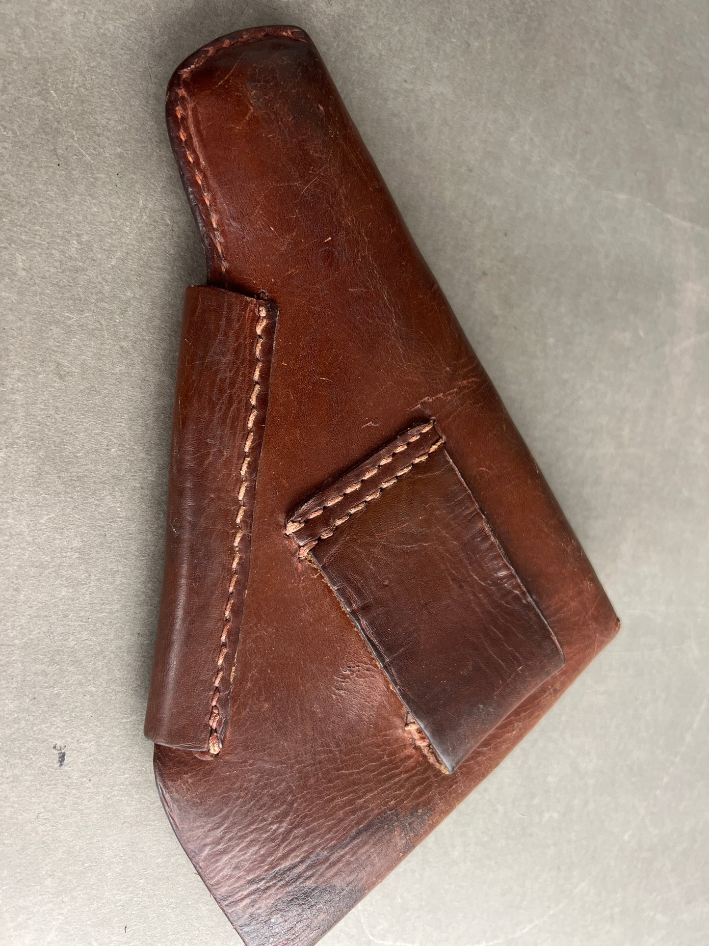 WW2 Tysk 7.65 Pistolhylster i brun læder. Original.
