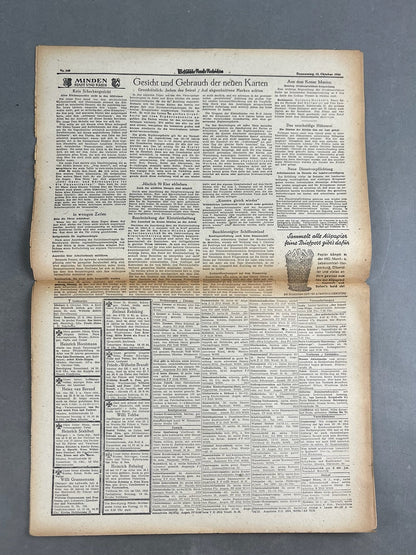 WW2 Tysk NSDAP Avis. Original.