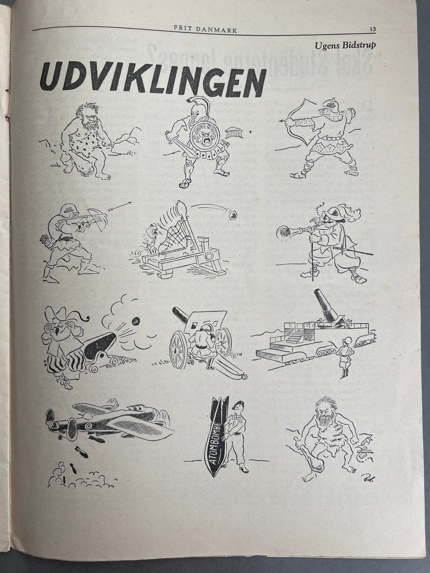 WW2 Dansk "Frit Danmark" fra 12. oktober 1945. Original.