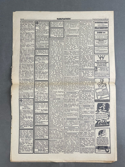 WW2 Tysk NSDAP Avis. Original.