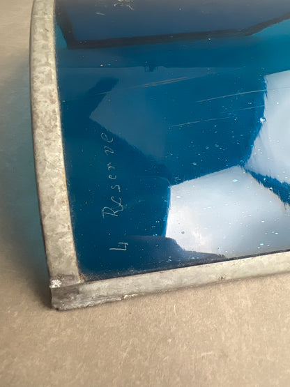 WW2 Tysk "Deutsche Strassenbahn" (Sporvogn) Lygte/Signal glas. Med ørn. A4-størrelse. Original.