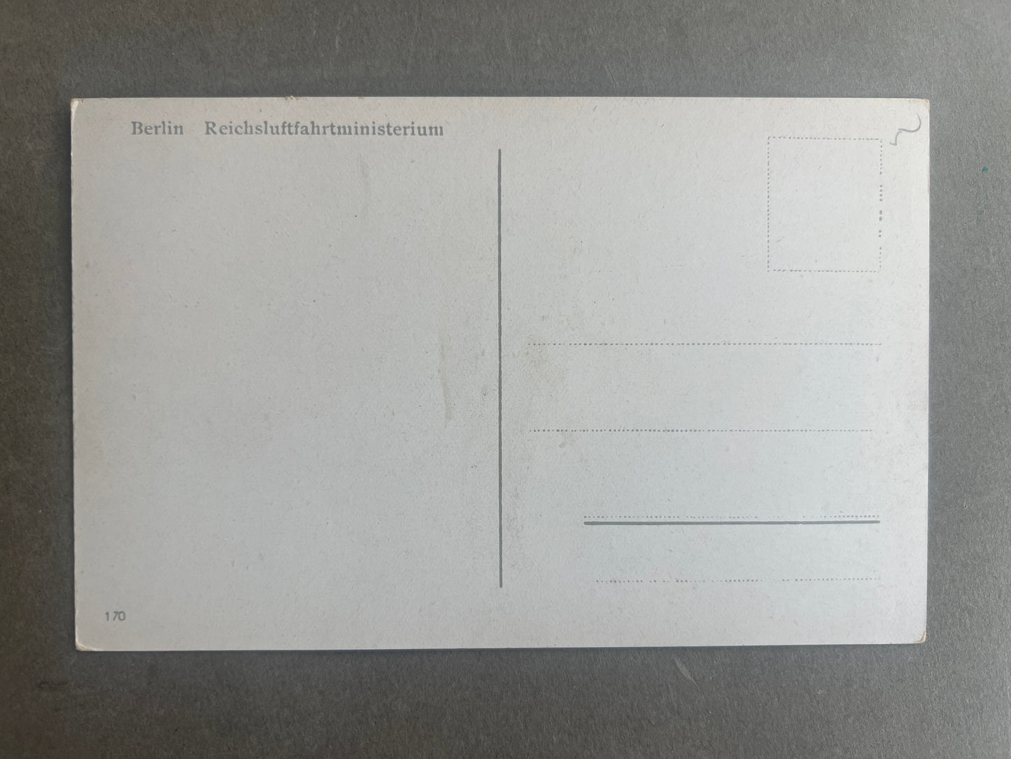 WW2 Tysk Postkort. "Reichsluftfahrtministerium". Original.