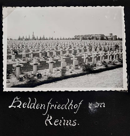 WW2 Tysk Wehrmacht Fotoalbum 1940'erne. MANGE(!) gode billeder fra felttoget i Frankrig. Original.