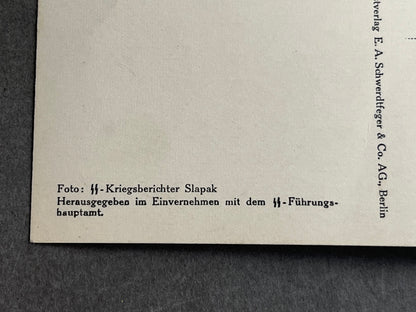 WW2 Tysk Waffen-SS Postkort. Original.