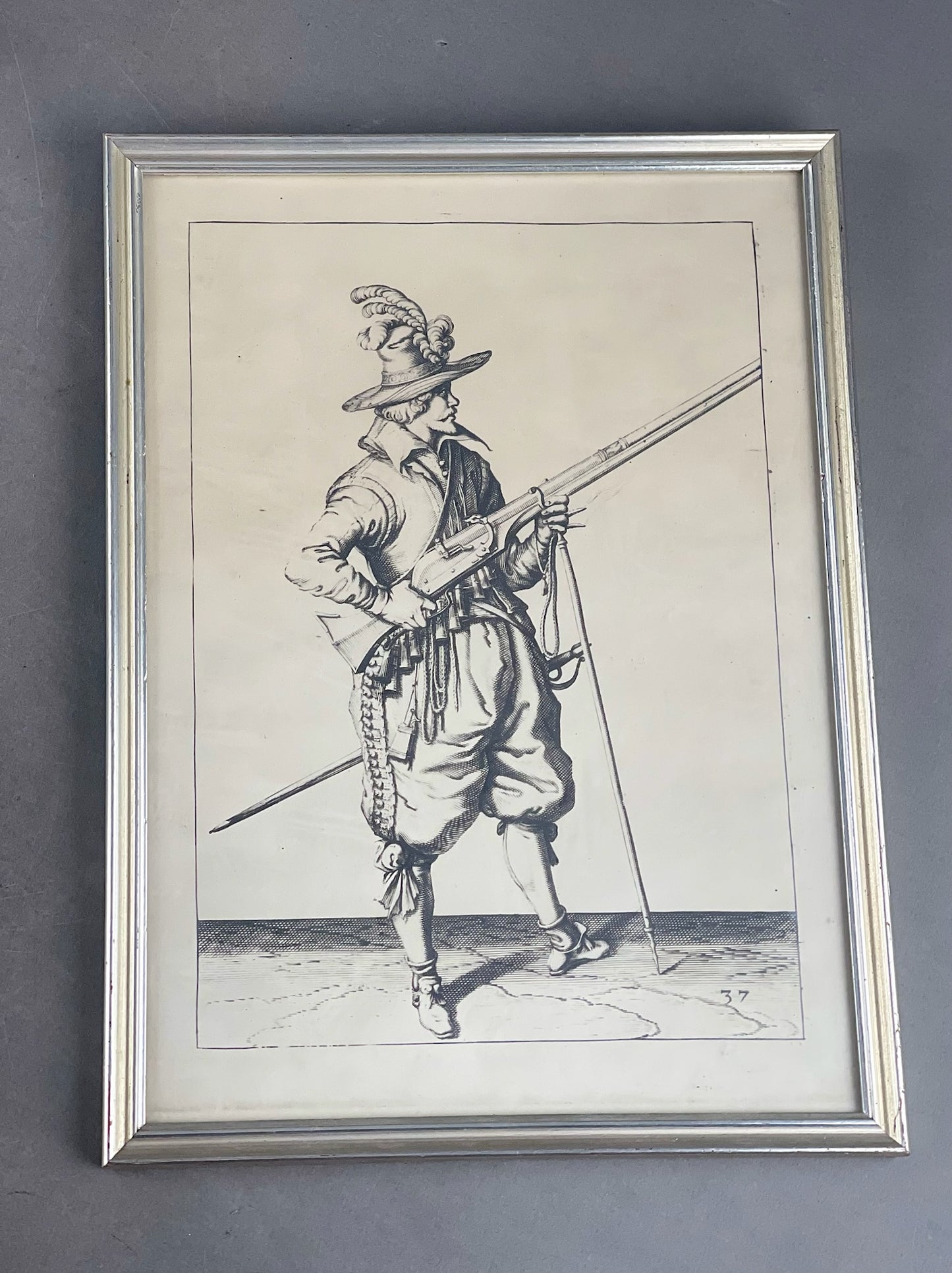 Ældre Militær Tryk. Original.