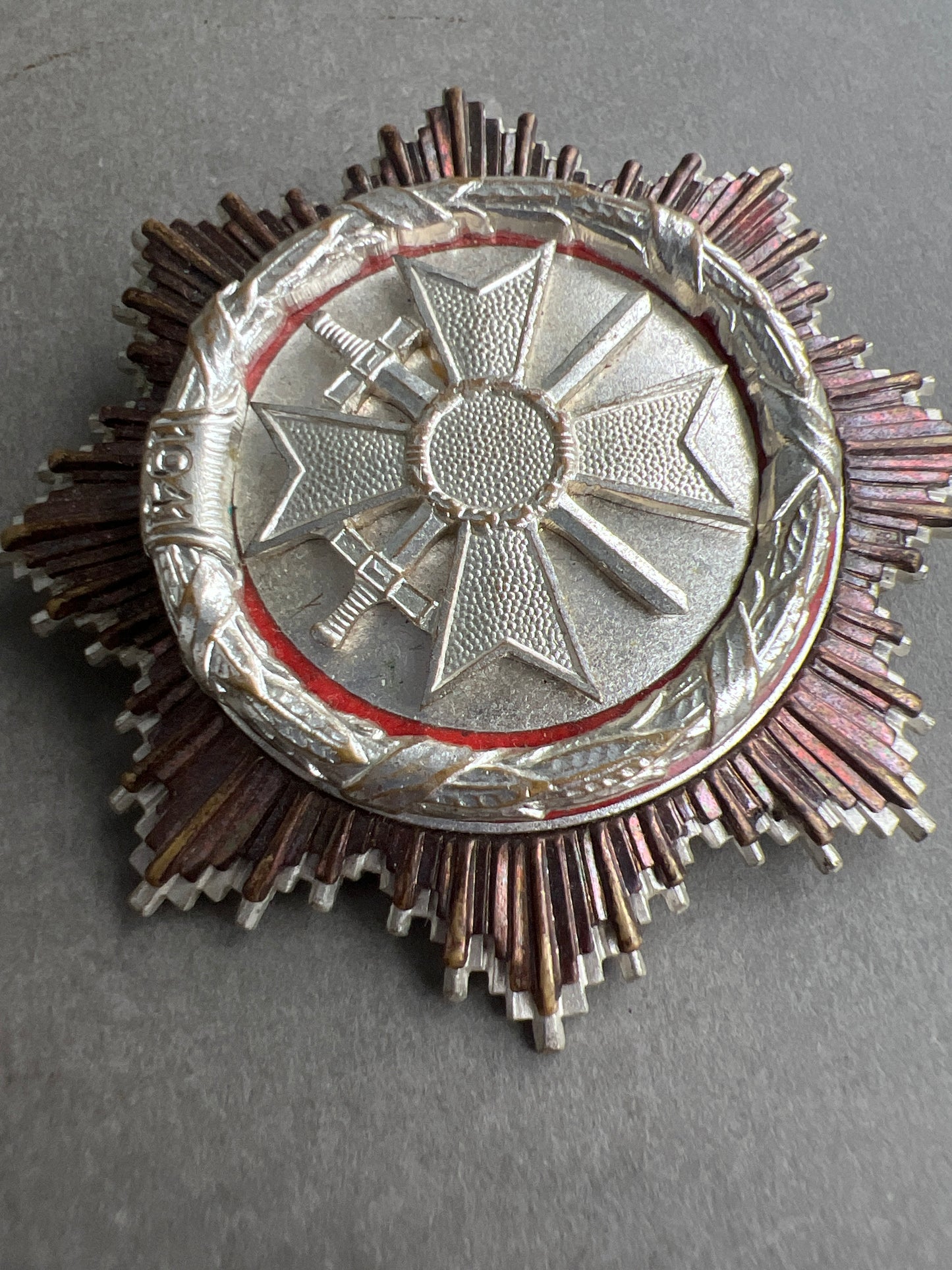 WW2 Tysk DKiS (Deutsches Kreuz in Silber) 1957-model. Original.