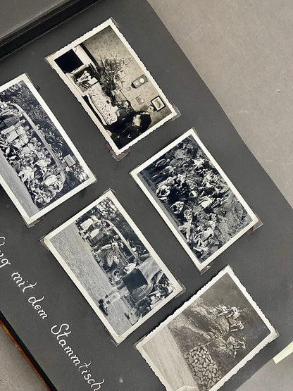 WW2 Tysk Wehrmacht Fotoalbum 1940'erne. MANGE(!) gode billeder fra felttoget i Frankrig. Original.