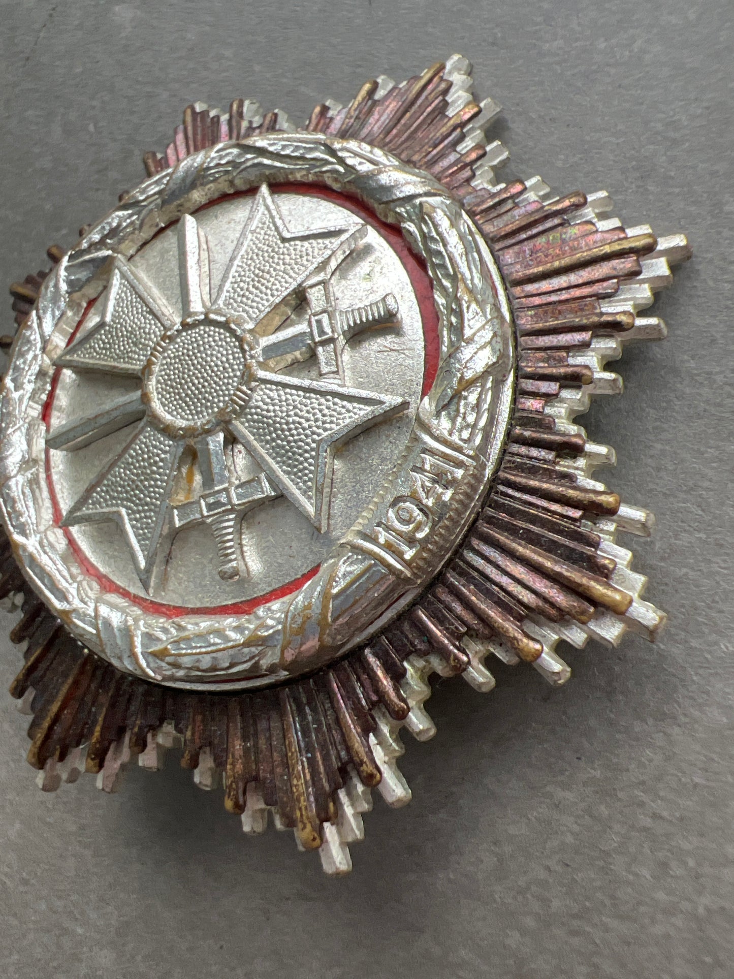 WW2 Tysk DKiS (Deutsches Kreuz in Silber) 1957-model. Original.