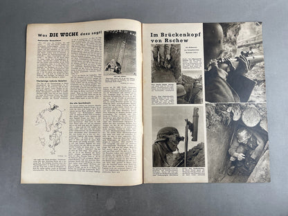 WW2 Tysk "Die Woche" Blad. Original.
