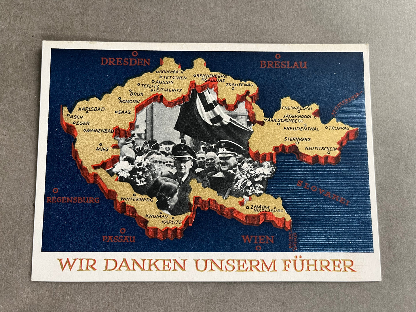 WW2 Tysk NSDAP Postkort. Original.