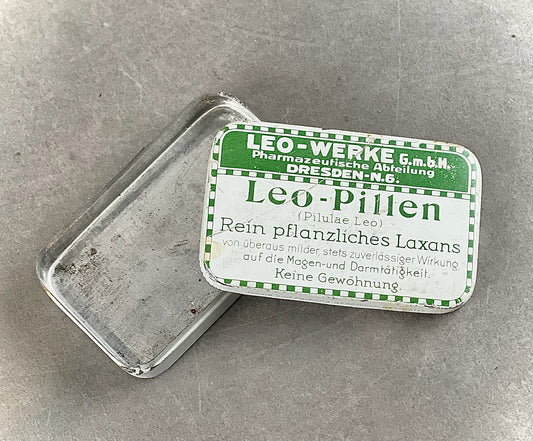WW2 Tysk Heer "Leo-Pillen" beholder. Leo-Werke leverede til hæren. Original.