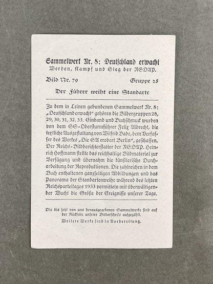 WW2 Tysk "Cigaretten Album" Billede. Godt AH/SA motiv. Original.