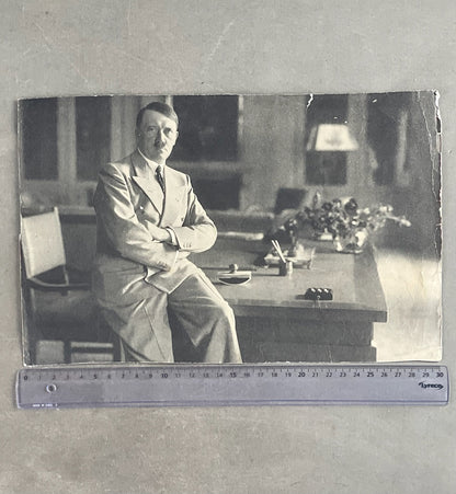 WW2 Tysk Stort Adolf Hitler Billede. Original.