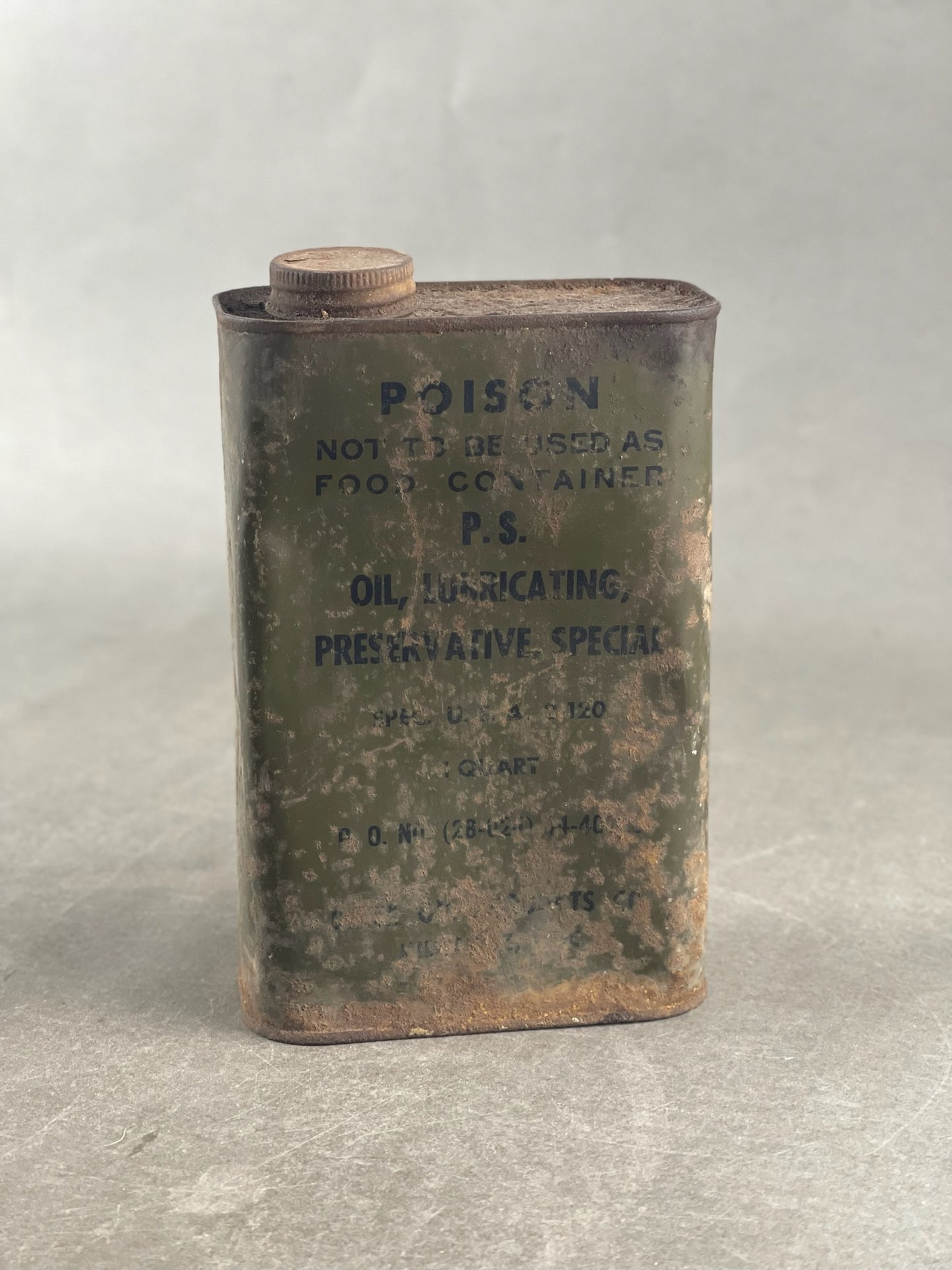 WW2 Amerikansk Oliebeholder. Original.