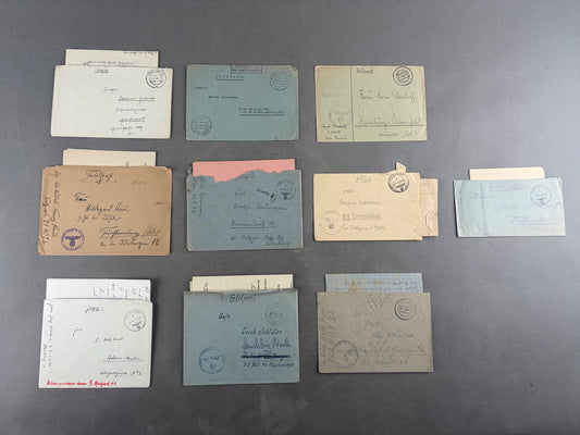 WW2 Tysk Feldpost Lot. 10 Stk. Original.