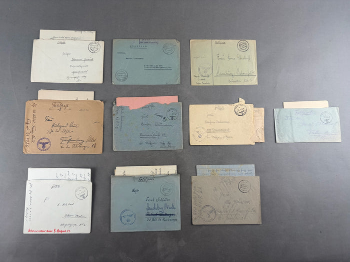 WW2 Tysk Feldpost Lot. 10 Stk. Original.