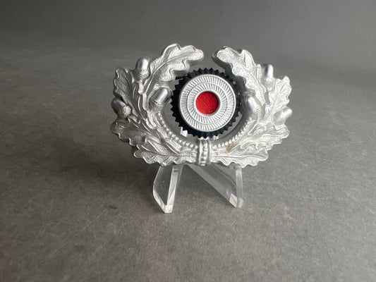 WW2 Tysk Wehrmacht Kasket Egeløv og Kokarde. Original.