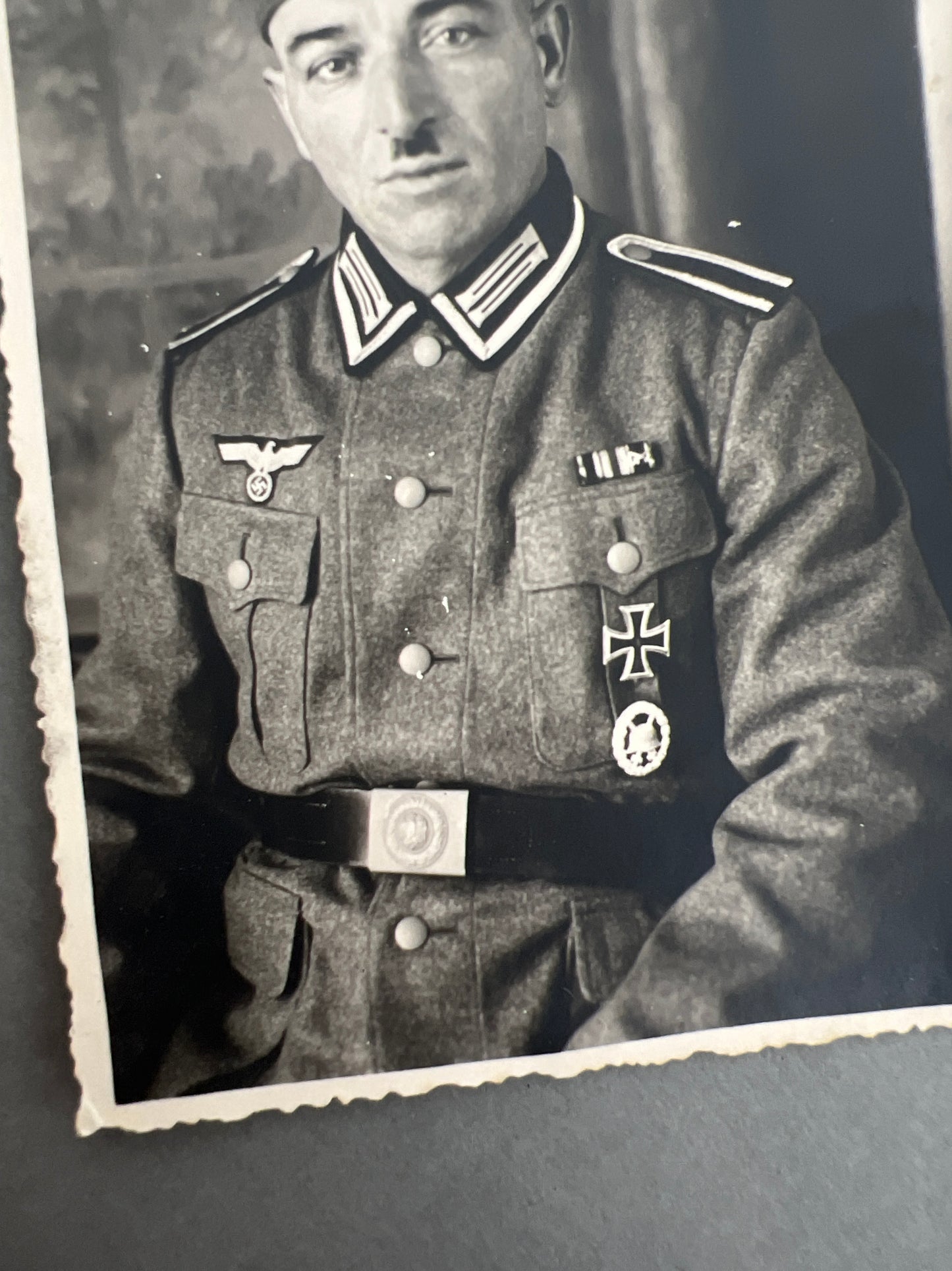 WW2 Tysk Wehrmacht Foto-Postkort. 1. verdenskrig veteran. Original.