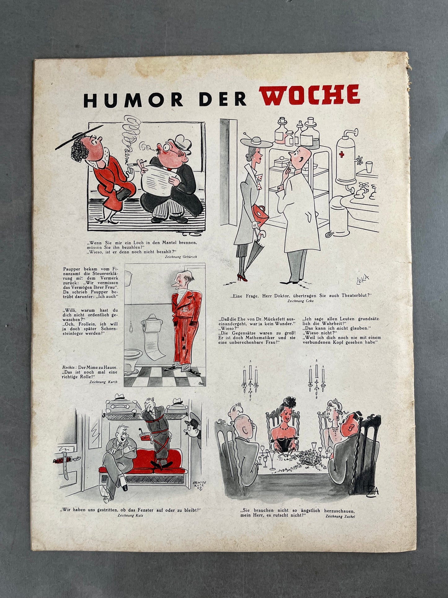 WW2 Tysk "Die Woche" Blad. Original.