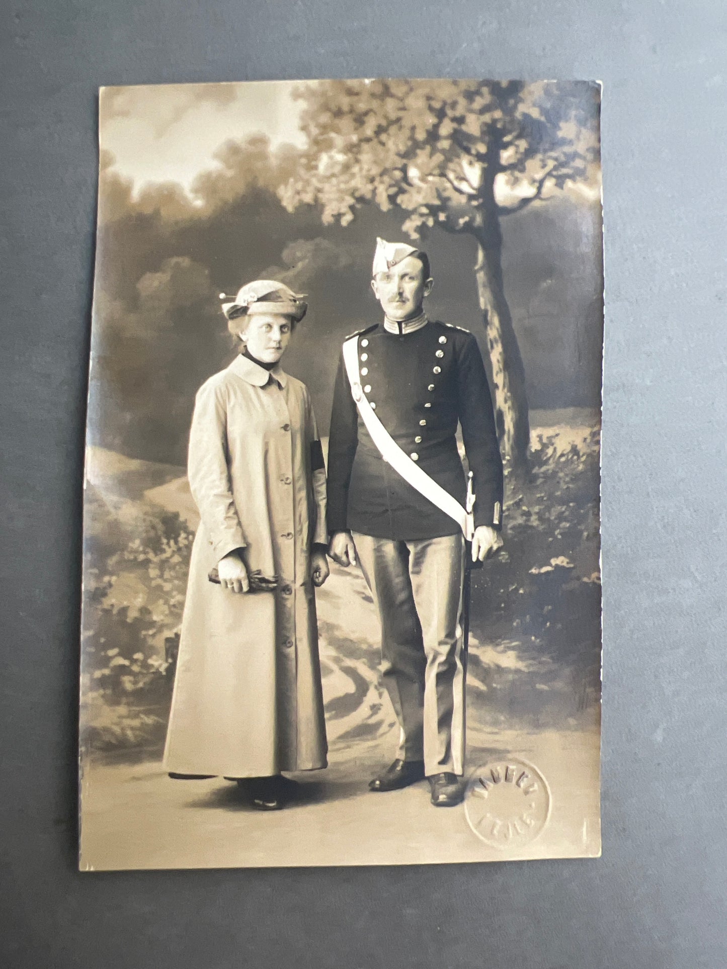 Ældre Dansk Livgarde Foto-postkort. Original.