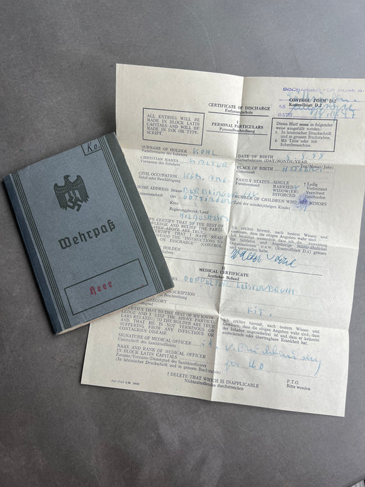 WW2 Tysk Wehrpass "Heer". Original.