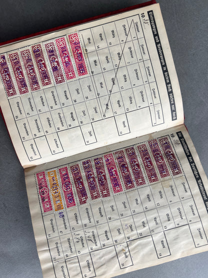 WW2 Tysk DAF Medlemsbog. Godt udfyldt. Original.