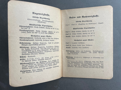 WW2 Tysk Heer Gasmaske "Brugsvejledning" på 52 sider. Fra 1942. Ses ikke tit. Original.
