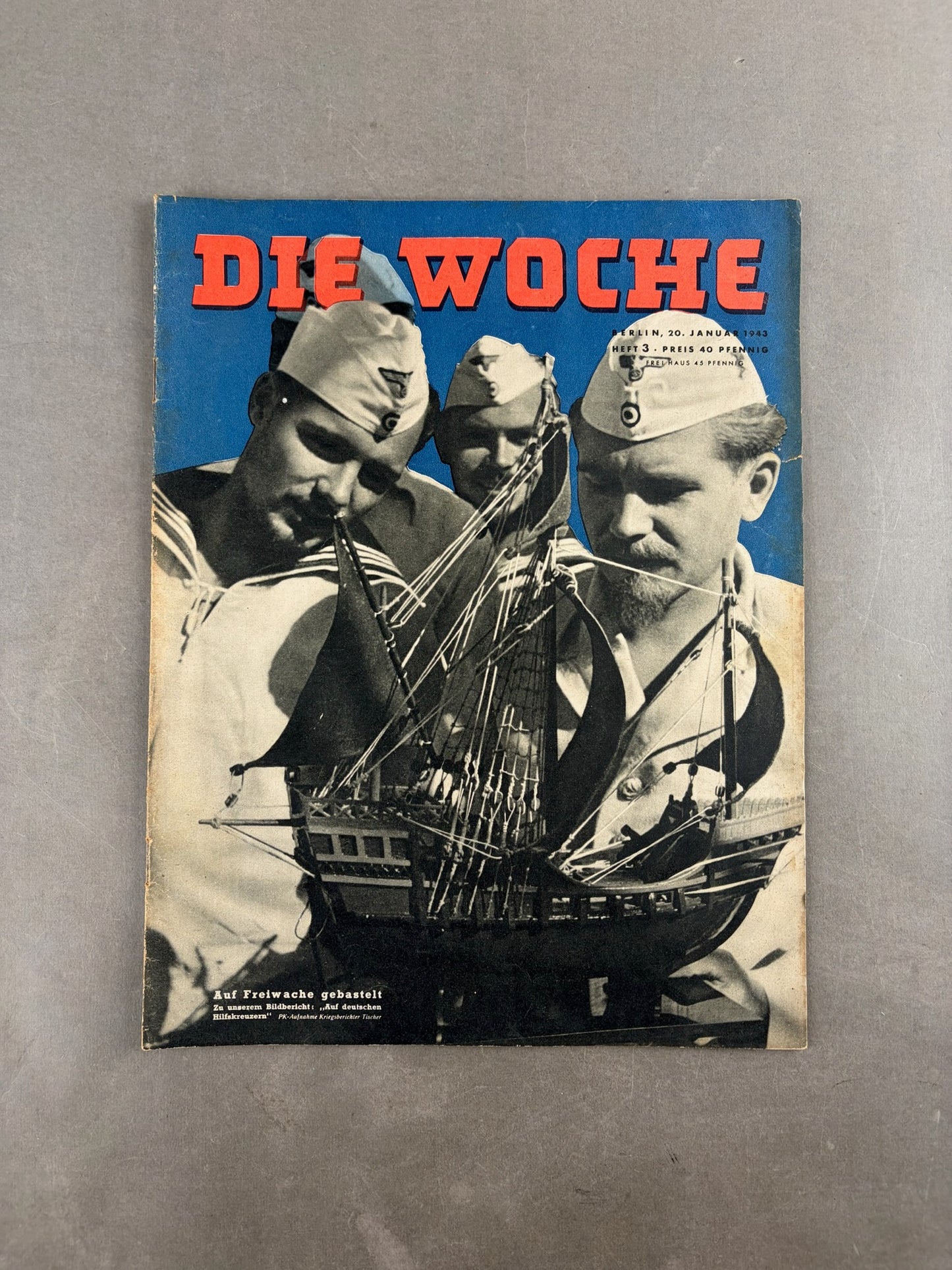 (Kopi) WW2 Tysk "Die Woche" Blad. Original.