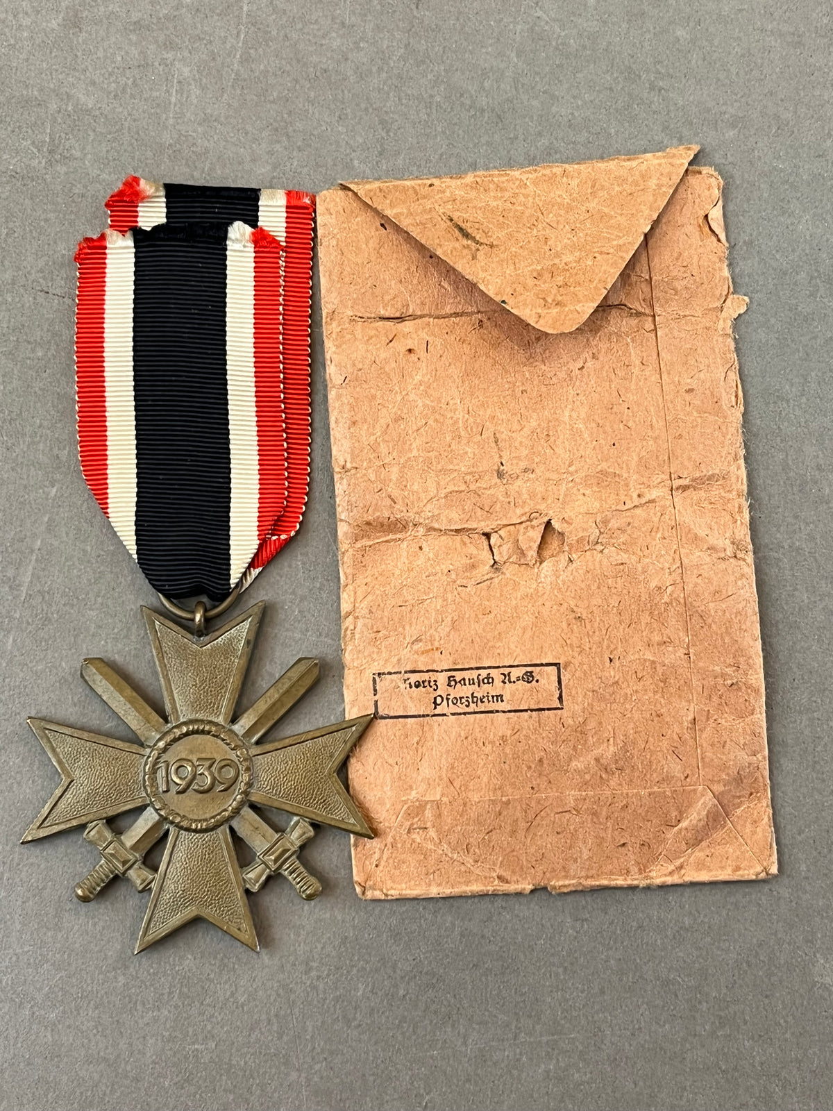 WW2 Tysk KvK m. Sværd i Pose. Original.