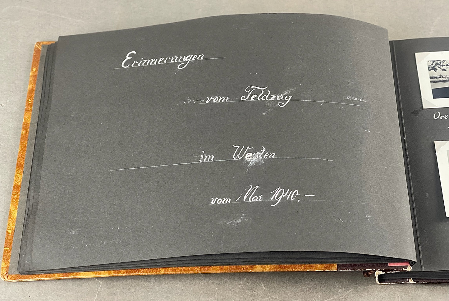 WW2 Tysk Wehrmacht Fotoalbum 1940'erne. MANGE(!) gode billeder fra felttoget i Frankrig. Original.