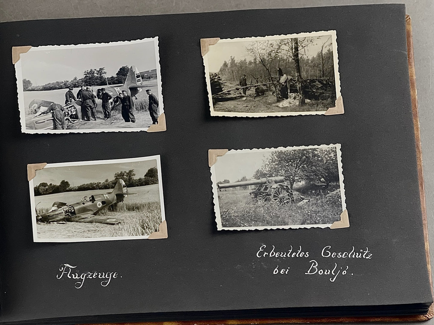 WW2 Tysk Wehrmacht Fotoalbum 1940'erne. MANGE(!) gode billeder fra felttoget i Frankrig. Original.