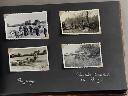 WW2 Tysk Wehrmacht Fotoalbum 1940'erne. MANGE(!) gode billeder fra felttoget i Frankrig. Original.