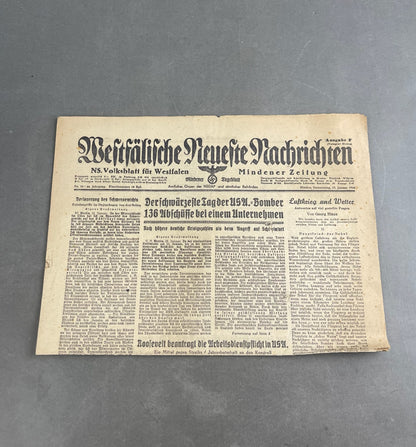 WW2 Tysk NSDAP Avis. Original.