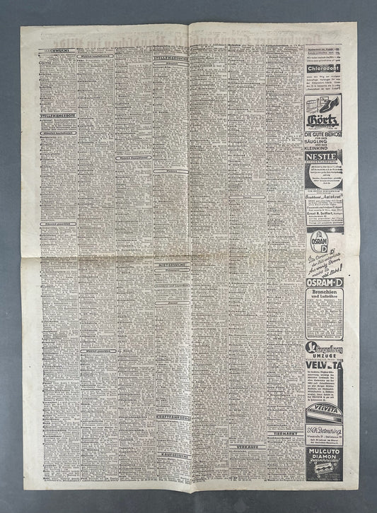 WW2 Tysk Avis/Blad. Original.