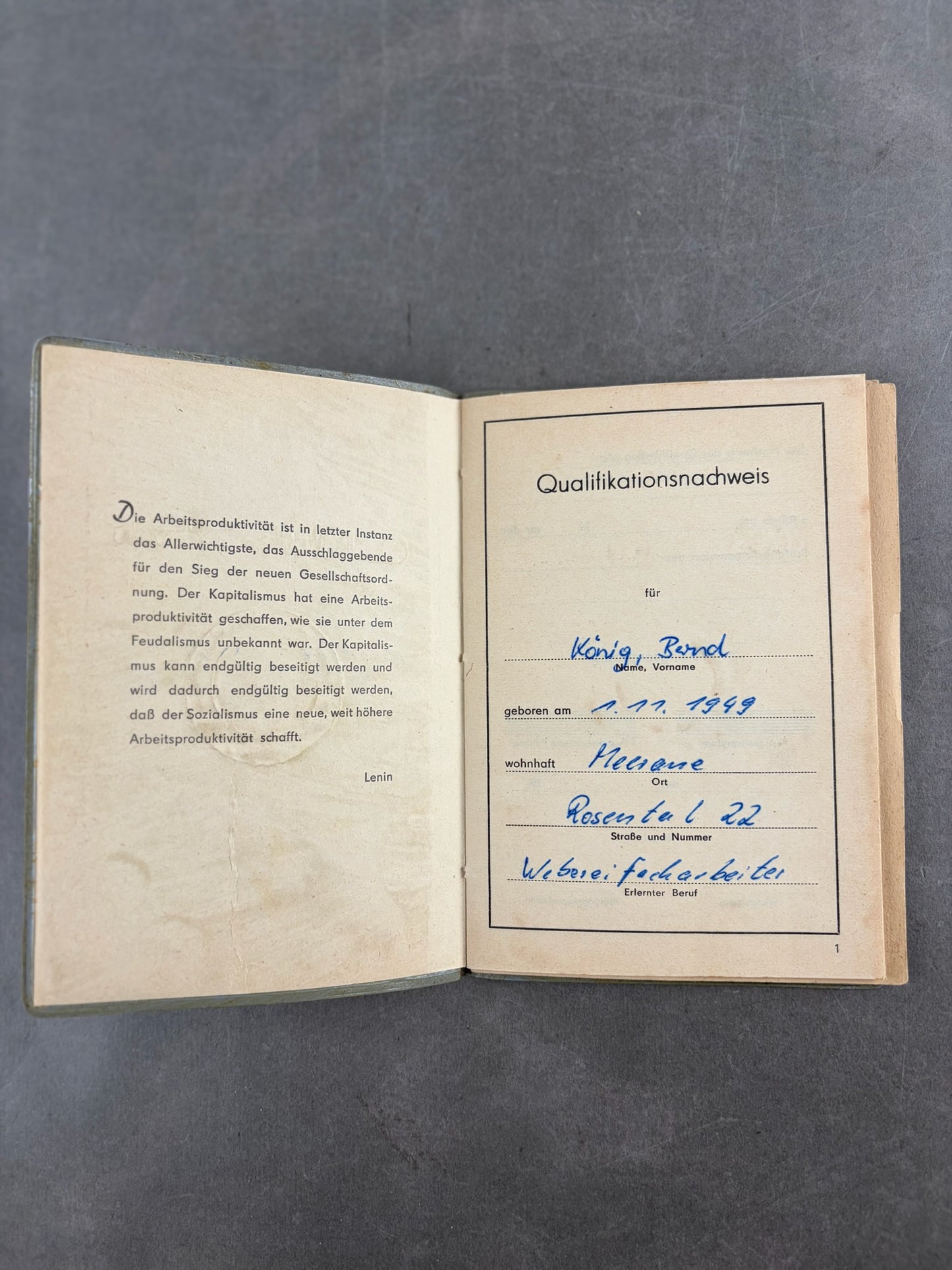 Østtysk DDR Lot af "Medlemsbøger". Original.
