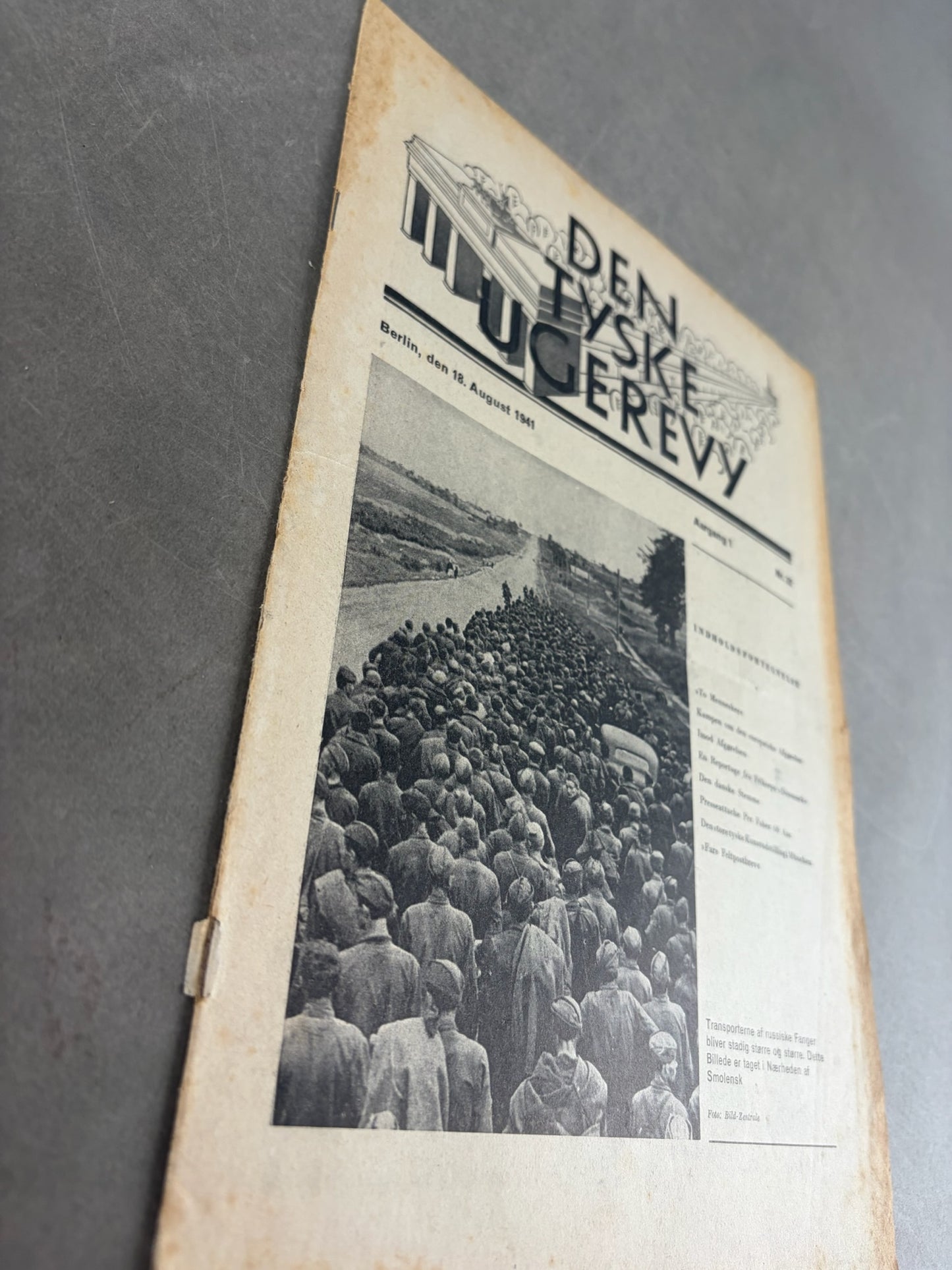 WW2 Dansk Nazistisk "Den Tyske Ugerevy" Blad. Original.