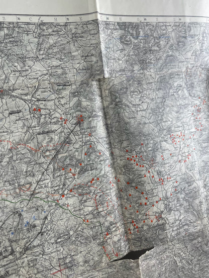 WW2 Tysk Heer Landkort over område i Norge. Original.