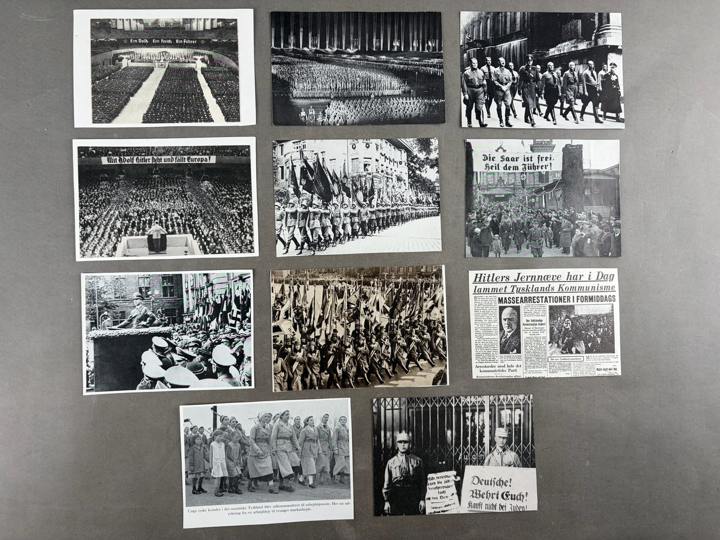 WW2 Tysk Lot af billeder i Postkort-størrelse. Genoptryk.