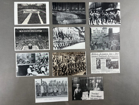 WW2 Tysk Lot af billeder i Postkort-størrelse. Genoptryk.