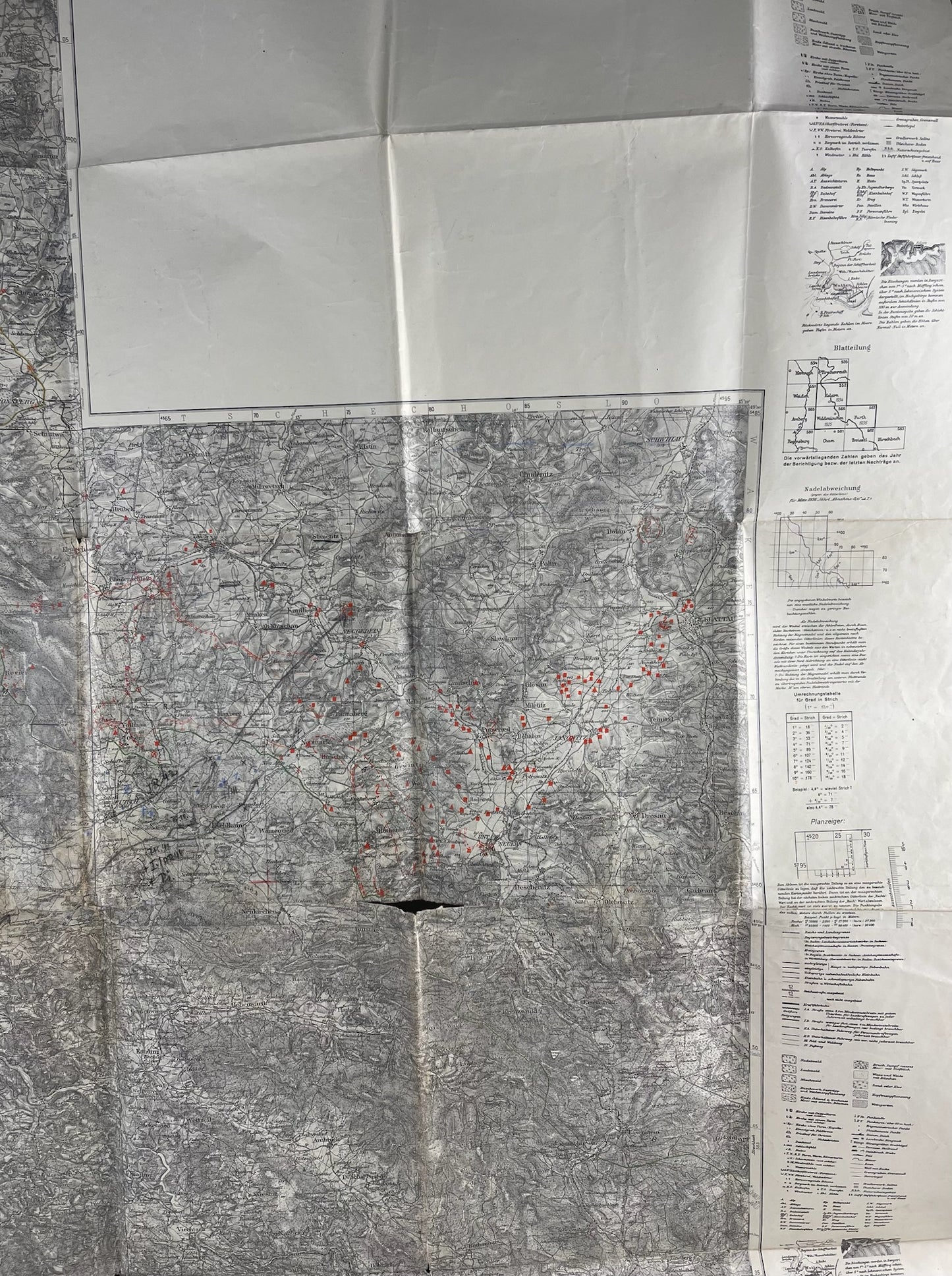 WW2 Tysk Heer Landkort over område i Norge. Original.