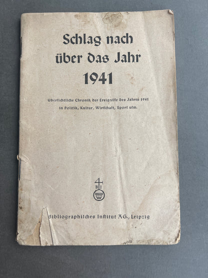 WW2 Tysk Bog fra 1941. Original.