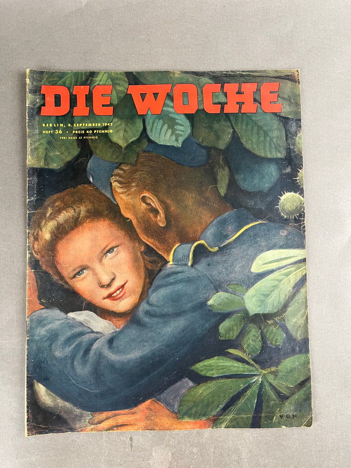 WW2 Tysk "Die Woche" Blad. Luftwaffe forside. Original.