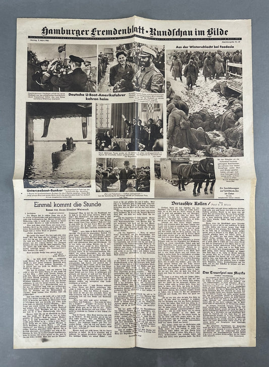 WW2 Tysk Avis/Blad. Original.