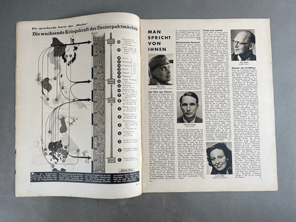 WW2 Tysk "Die Woche" Blad. Original.