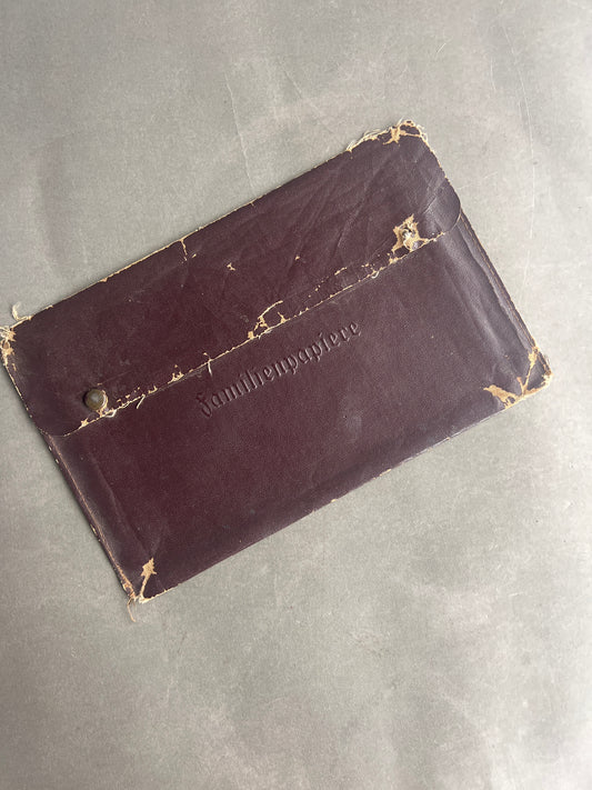 WW2 Tysk "Familienpapiere" Omslag. Til Kennkarte, Medlemsbøger mv. Original.